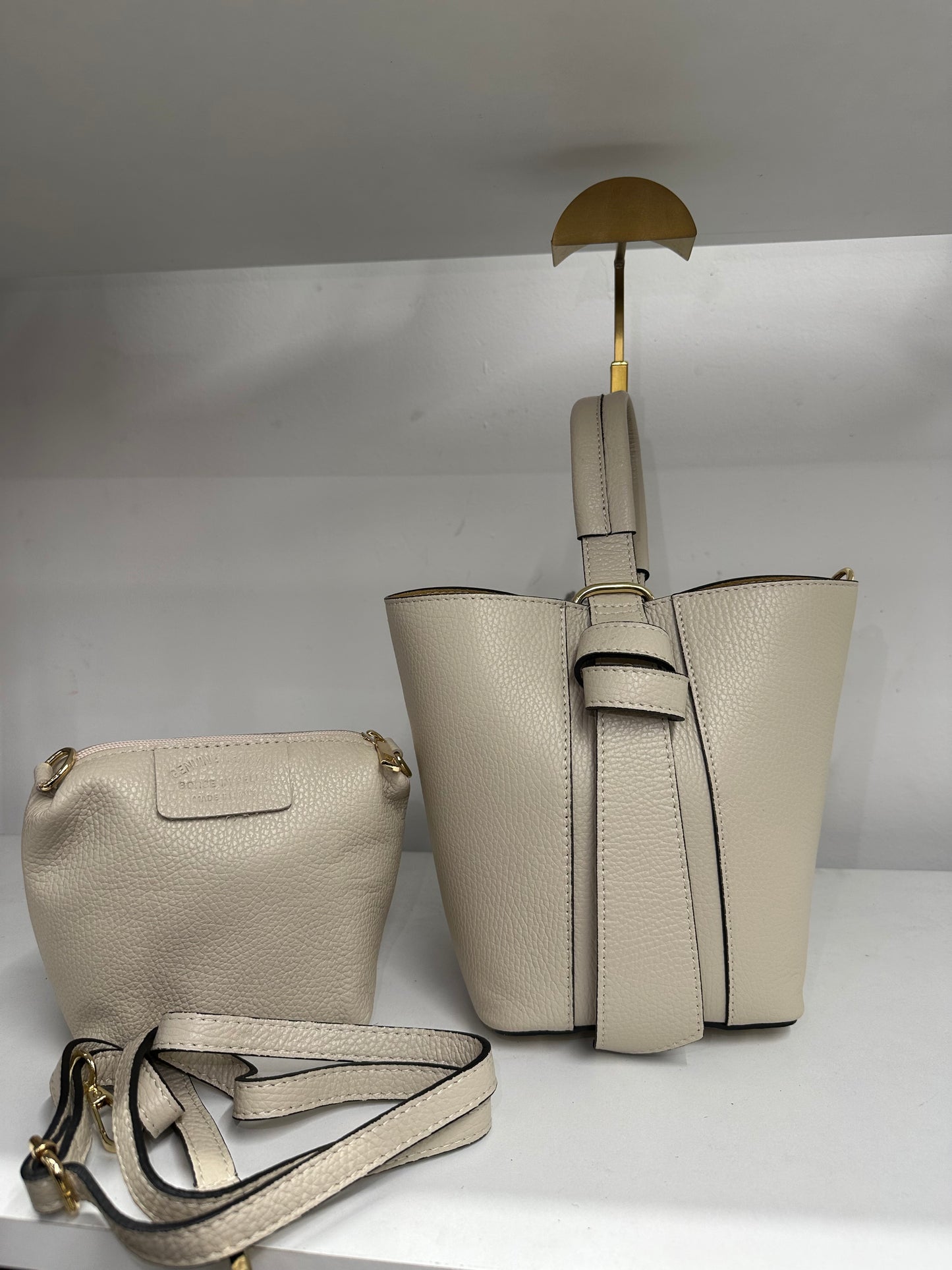 Sac popcorn - cuir véritable made in Italy