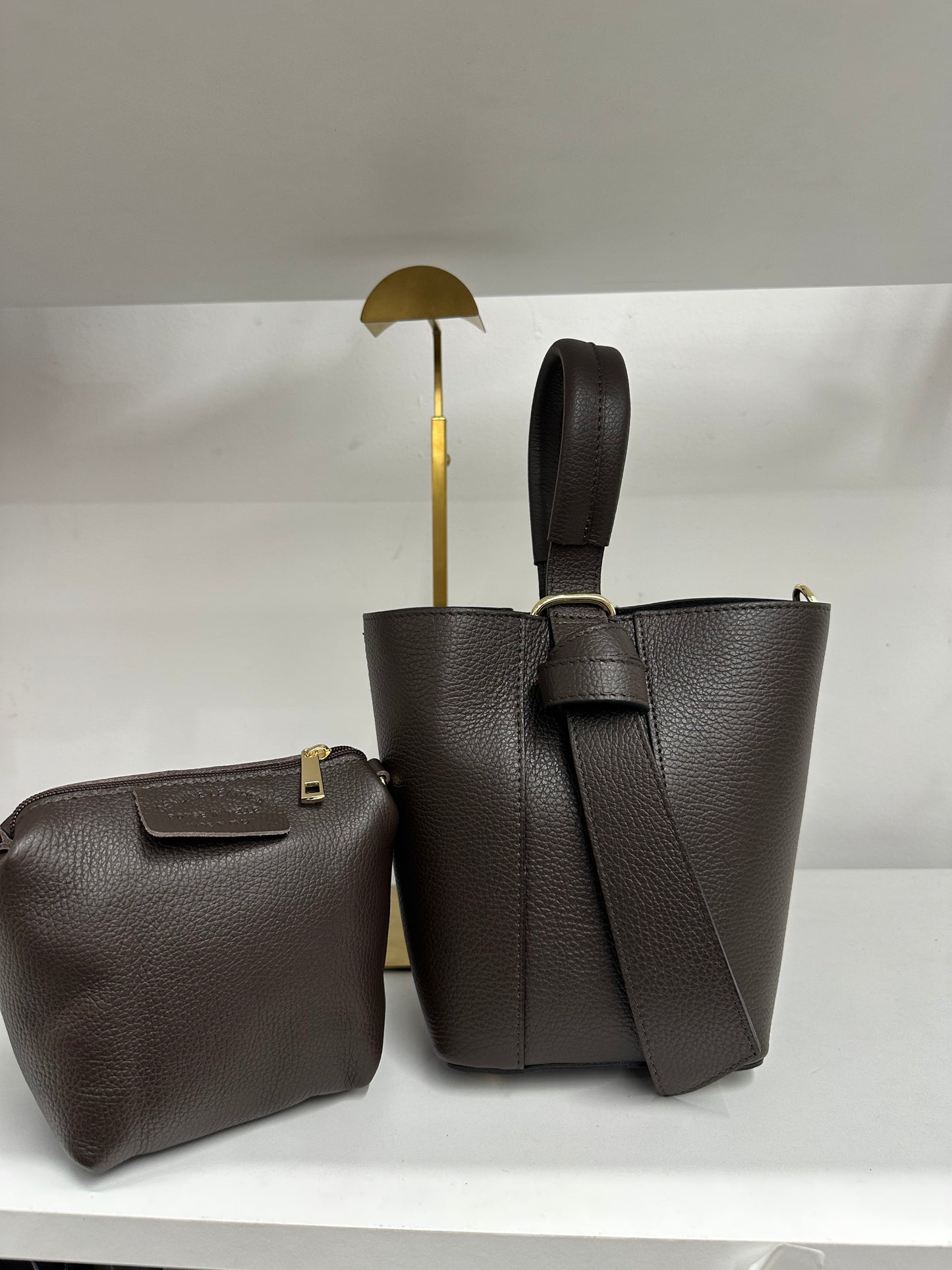 Sac popcorn - cuir véritable made in Italy