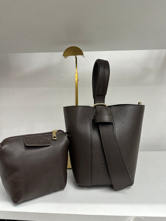 Sac popcorn - cuir véritable made in Italy